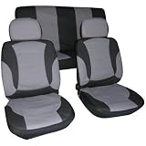 Review Streetwize  / Car, 4x4, MPV Universal Leather Look Style Complete Seat Cover Set - Grey