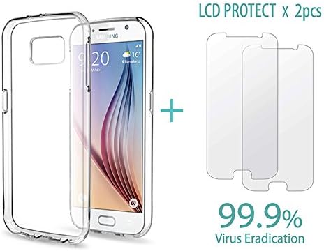 Galaxy S6 Case I-Remember Air Cushion Case with LCD Protection anti virus screen protector