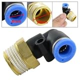Buy Amico Pneumatic 8mm Hole 20mm Thread Quick Fitting Connector by uxcell