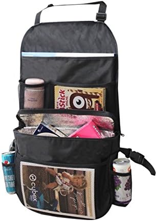 AutoMuko Car Organizer with Cooler - Keep Drinks Cool in The Car - With Storage Pockets and Mesh pockets