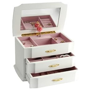 Childrens Wooden Musical Ballerina Jewelry Box by Seya