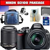 Nikon D3100 14.2MP Digital SLR Camera with 18-55mm f/3.5-5.6G AF-S DX VR Ni ....