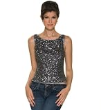 Beaded Sequin Top - Best seller for Evening, Formal, Holiday, Party, Wedding by Sean Collection (10491) Black/Silver