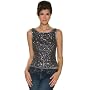 Beaded Sequin Top - Best seller for Evening, Formal, Holiday, Party, Wedding by Sean Collection (10491) Black/Silver