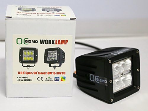 OC GIZMO 3" LED Driving Light Dually D2 3x3 ATV Tractor Jeep Motorcycle Bike Boat Spot Pod Light Beam (Pack of 2)