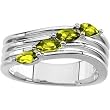 14K White Gold Peridot Ring