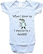 WHEN I GROW UP I WANT TO BE A DENTIST - BigBoyMusic Baby Designs - White, Blue or Pink Onesie / Baby T-shirt
