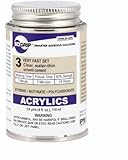 SCIGRIP 3 10799 Acrylic Solvent Cement, Low-VOC, Water-thin, 1/4 Pint Can with Screw-on Cap, Clear