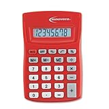 Innovera Pocket-Sized Economical Calculator Red 8 Digit Display With 3 Memo ....