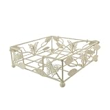 Cream Metal Filigree Butterfly Napkin / Serviette Holder