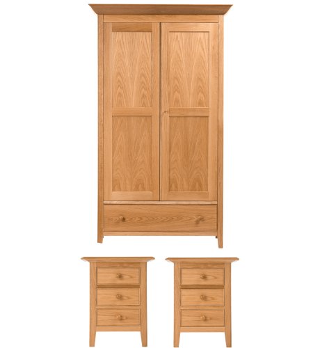 Lichfield Wardrobe & 2 Bedside Chests