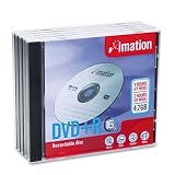 IMATION / Dvd+r recordable discs with jewel cases, 4.7 gb, silver, 5/pack / IMN17193 / Sold as 1 Pack / Mfr Part # 17193 \*/ Dvd+r recordable discs with jewel cases, 4.7 gb, silver, 5/pack