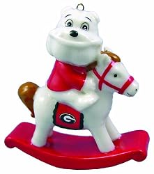 Georgia Junior Mascot Rocking Horse Ornament