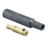 Leviton 15D21-E 15 Series Taper Nose, Male Plug, Contact & Insulator, Cam-Type, Detachable, Single Set Screw Termination, Type 3R "While-in-Use" - Black