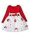 NNJXD Infant Baby Girls Long Sleeve Cotton Flower Dress Size 18-24 Months Red