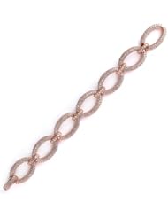 Sterling Silver Pink Link Bracelet