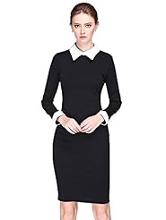 Cotton/Polyester Long Sleeves Above the Knee Evening Dress/Prom Dress/Party Dress/Wedding Dress/Mini Dress 