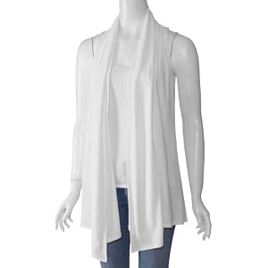 Buy Adi Ladies Open-Front Sleeveless Top Ivory