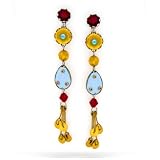 Ayala's Hip Fabrics Earrings in Baby Blue, Copper and Burgundy #8434 AE OE