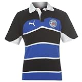 Puma Bath Rugby Union Home Shirt 2011 2012 Blue/Blk/Whi Large