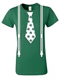 Juniors Irish Tie with Suspenders Longer Length Short Sleeve Shirt