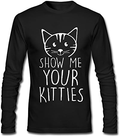 Gentleman Pre-cotton Show Me Your Kitties Kitten Long Sleeves Tee