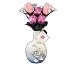 Madelaine Chocolate Sweetheart Roses in White Porcelain Rose Vase Gift