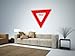 Street & Traffic Sign Wall Decals - Red Yield Sign - 12 inch Removable Graphic