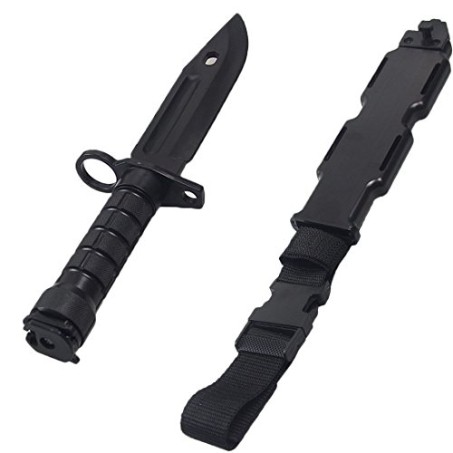 Toonol tactical rubber trainer knife combat bayonet wit…