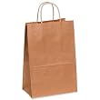 BOXBGS101K - 5 1/4 x 3 1/4 x 8 3/8 Kraft Paper Shopping Bags