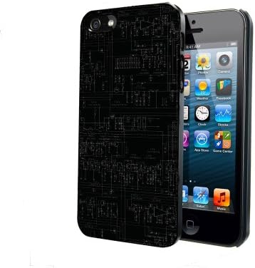 Circuit Board Black iPhone 5 5s Hard Case