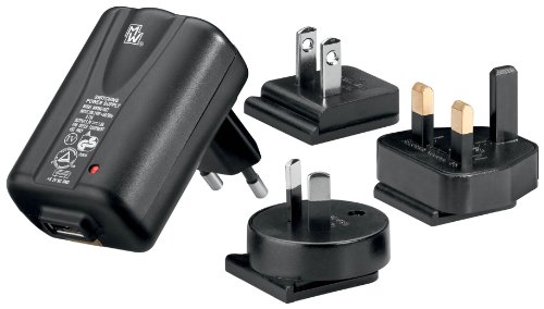 1aTTack.de 1aTTack USB-Netzteil mit 3 Reiseadaptern schwarz