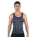 H:oter® Mens Slimming Body Shaper Vest Shirt Abs Abdomen Slim, Grey - XXL