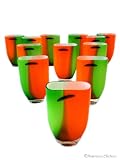 41cFkmF60eL. SL160  Lot Set of 12 Hand Blown Art Glass Vase Vases Reviews