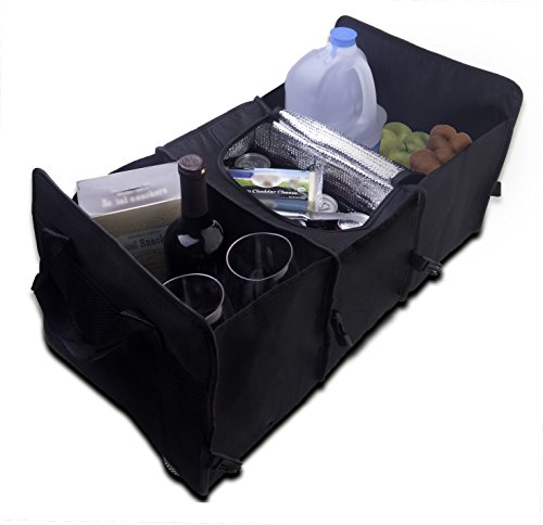 Car Trunk Organizer Multipurpose 24" x 12" x 11" Folding Flat Storage Collapsible Auto with Base by MakExpress