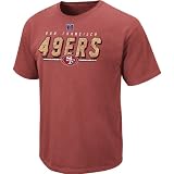 NFL Men's San Francisco 49ers Vintage Roster II Short Sleeve Pigment Dye Tee (Pigment Brick, Medium)