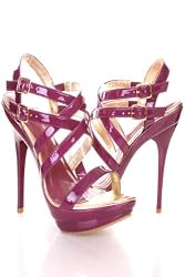 Purple Criss-crossing Strappy Stiletto - 6.5m