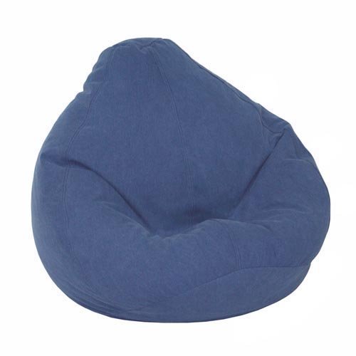 Bean Bag Chair Kids Large in Indigo Denim - Print and Plush - 30-1021-599