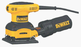 DEWALT D26441 Heavy-Duty 2.4 Amp 1 4 Sheet Palm Grip Sander with Cloth Dust Bag