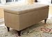 Home Life Lift Top Storage Bench with Tufted Accents Beige Fabric