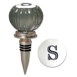 Door Knob Monogram Wine Stopper S by