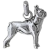 Dog Themed Jewelry Sterling Silver Boston Terrier Charm