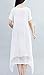 FEESON Womens Cotton Short Sleeve Two Piece Linen Casual Split Hem Baggy Long Dress