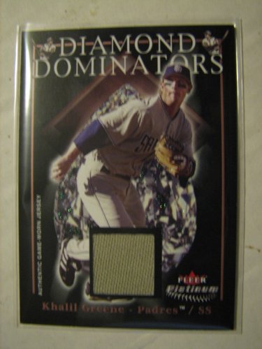2005 Fleer Platinum Khalil Greene Padres GU Game Used Jersey Diamond Dominators Insert