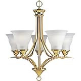 Progress Lighting P4328-10 5-Light Trinity Chandelier, Polished Brass