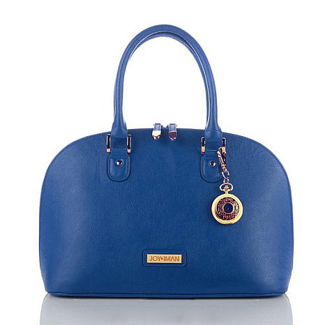 JOY & IMAN 22-Section Luxe Genuine Leather Handbag – CLASSIC NAVY