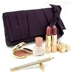Estee Lauder Travel Set: Sensuous Minature + Signature Powder + Signature Lipstick + Pure Color Lipstick + Artist's Lip Pencil + Purple Bag - 5pcs+1bag