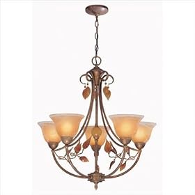 Lite Source C7606 Ironwood 5 Lites Chandelier