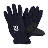 MLB Men's Detroit Tigers Fleece Gloves (Navy, Mens)