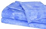 Elite Home Horizons Collection 300 Thread-Count 100-Percent Cotton Sateen Twin XL Size 3-Piece Sheet Set, Blue